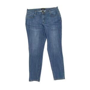 Ashley Stewart Skinny Women's size 18 Dark Wash Blue Denim Jeans‎